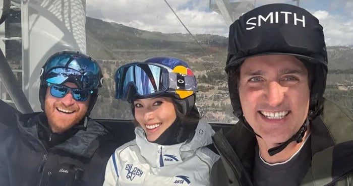 Prince Harry enjoys skiing with Justin Trudeau and Olympian Eileen Gu