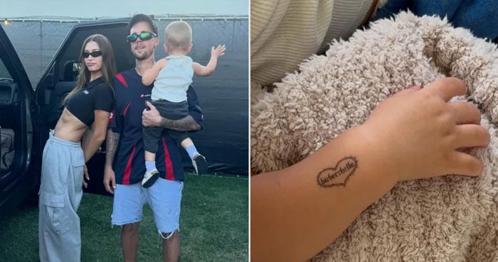 Hailey Bieber shares adorable ‘Bieberchella’ tattoo snap of son Jack