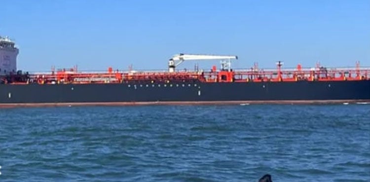 Tanker carrying petrol arrives at Port Qasim, Karachi