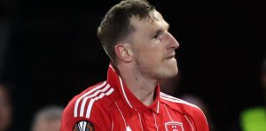 Wood punishes Digne blunder as Forest earn Europa semi-final lead