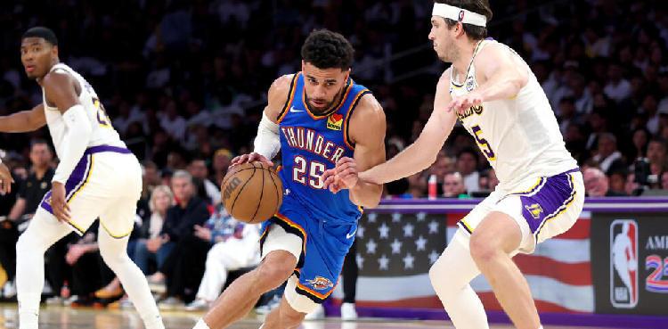 Thunder top Lakers for 3-0 NBA series lead, Cavs claw back against Pistons