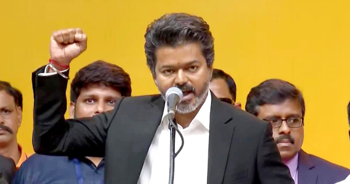 Joseph Vijay: Indian film star sworn in as Tamil Nadu CM