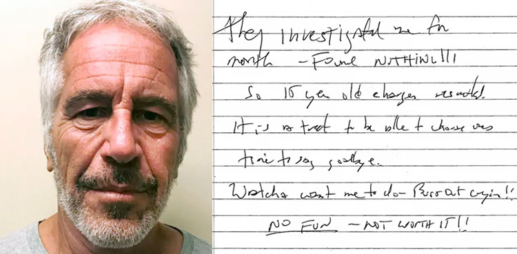 New York judge releases purported Epstein suicide note