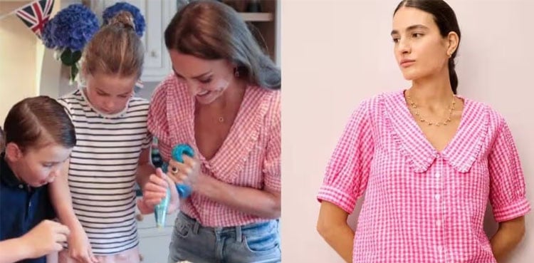 Princess Kate’s Favourite Brora Gingham Blouse is Back in Stock