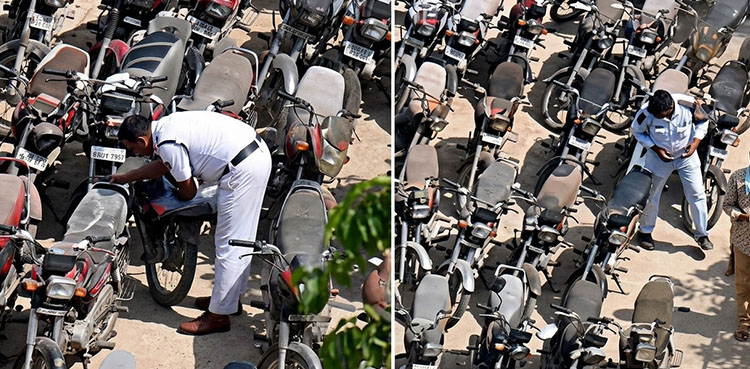 Karachi traffic police issue e-challans after photographing parked motorcycles