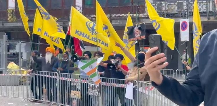 Pro-Khalistan Supporters Protest Modi’s Visit to Norway, Chant Slogans in Oslo