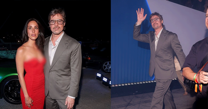 Brad Pitt enjoys stylish night out with Ines de Ramon at Mercedes event