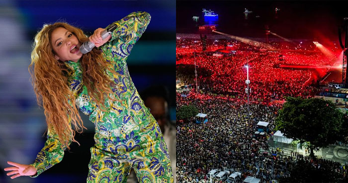 Shakira gathers 2 million fans to free concert in Rio de Janeiro