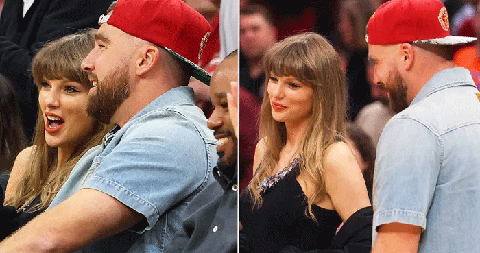 Taylor Swift, Travis Kelce leave fans in awe during Cavaliers vs Knicks game night