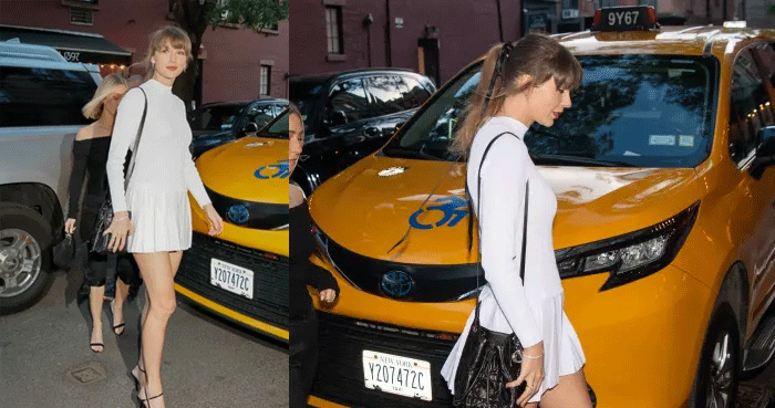 Taylor Swift turns heads in chic white dress for NYC night out