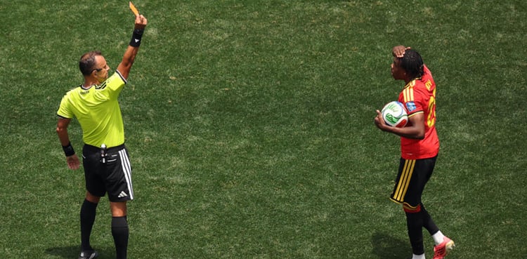 Belgium held by Iran as Ngoy sent off