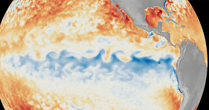 El Nino arrives in Pacific with high odds of historic winter strength