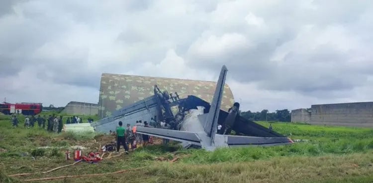 Indian military plane crashes