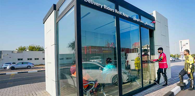 Dubai readies air-conditioned rest areas for delivery bike riders