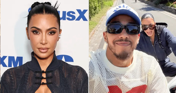 Kim Kardashian shares bike selfie with Lewis Hamilton in new life update