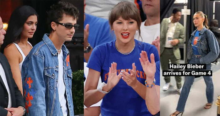 Taylor Swift, Hailey Bieber and Kylie Jenner steal show at Knicks Game 4