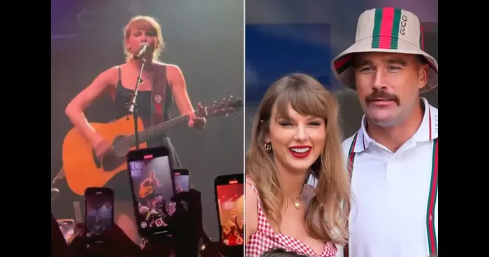 Taylor Swift delights crowd with ‘Love Story’ performance at Travis Kelce’s TEU concert