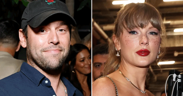 Scooter Braun crosses paths with Taylor Swift at Knicks game amid feud