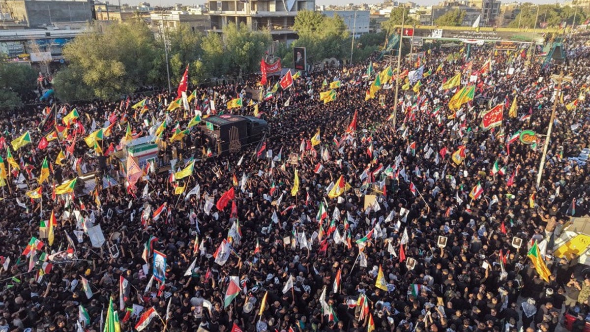 Huge crowd attends Ayatollah Ali Khamenei’s funeral in Iraq