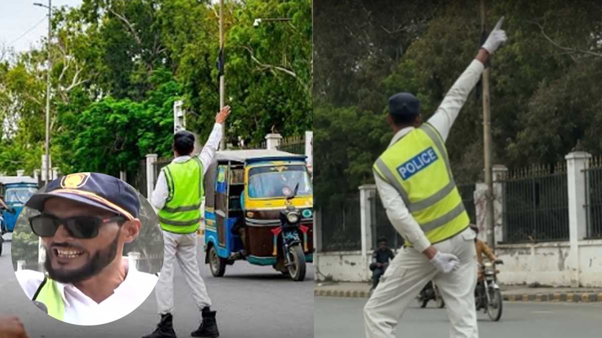 Karachi traffic police officer Faheem Gul goes viral for unique dancing style