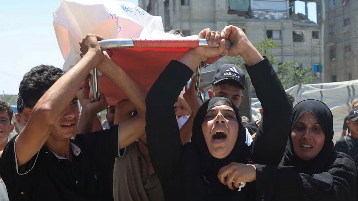 Israeli strikes kill Palestinians attending Gaza funeral for earlier strike victim