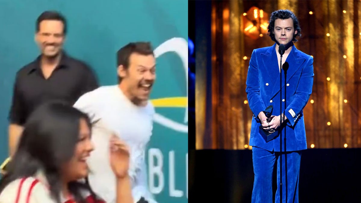Harry Styles goes wild to celebrate England’s World Cup win before Wembley show