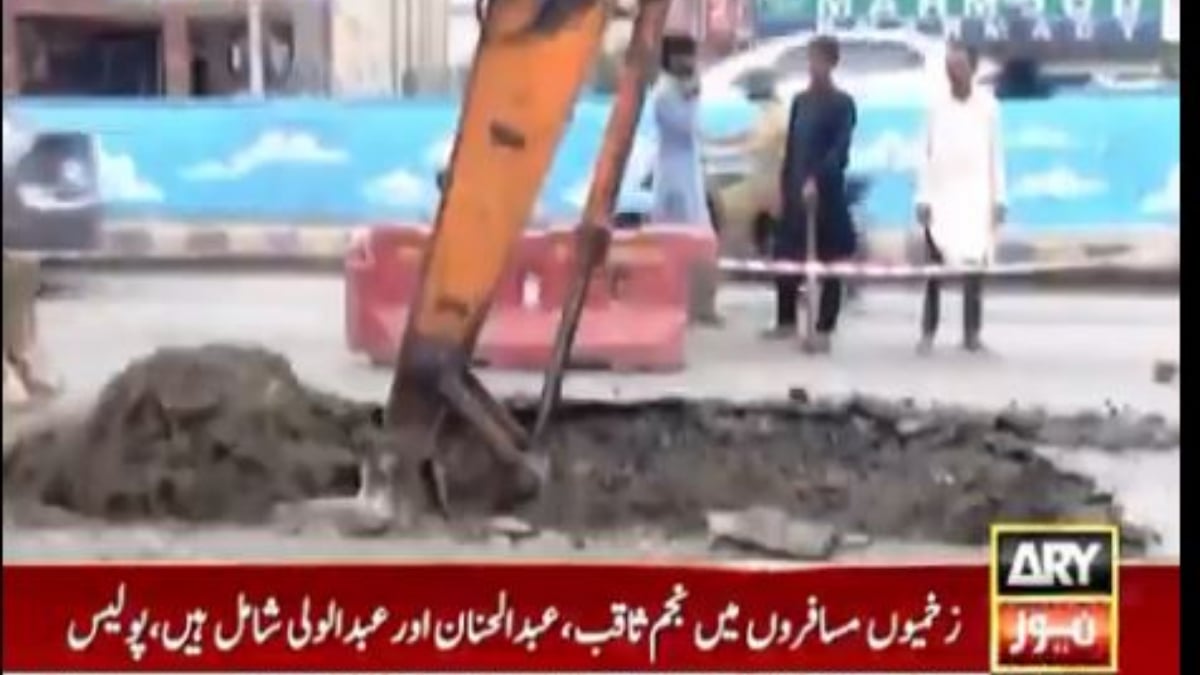Lahore's over Rs.2 billion Khayaban-e-Firdousi Road caves in after first rain