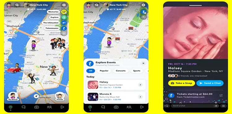 Share your real-time soundtrack on Snap Map