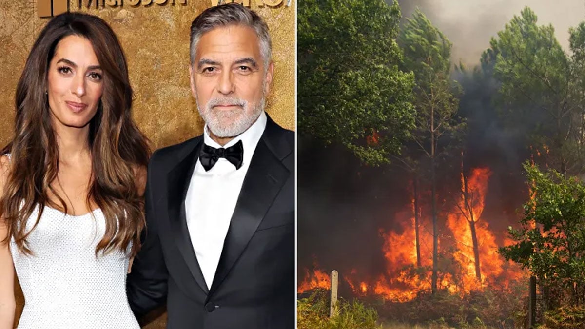 George, Amal Clooney evacuate French home as wildfires sweep Southern Europe