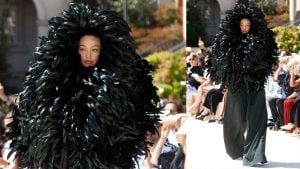 Gigi Hadid returns to couture fashion show after 4 years in bold black look