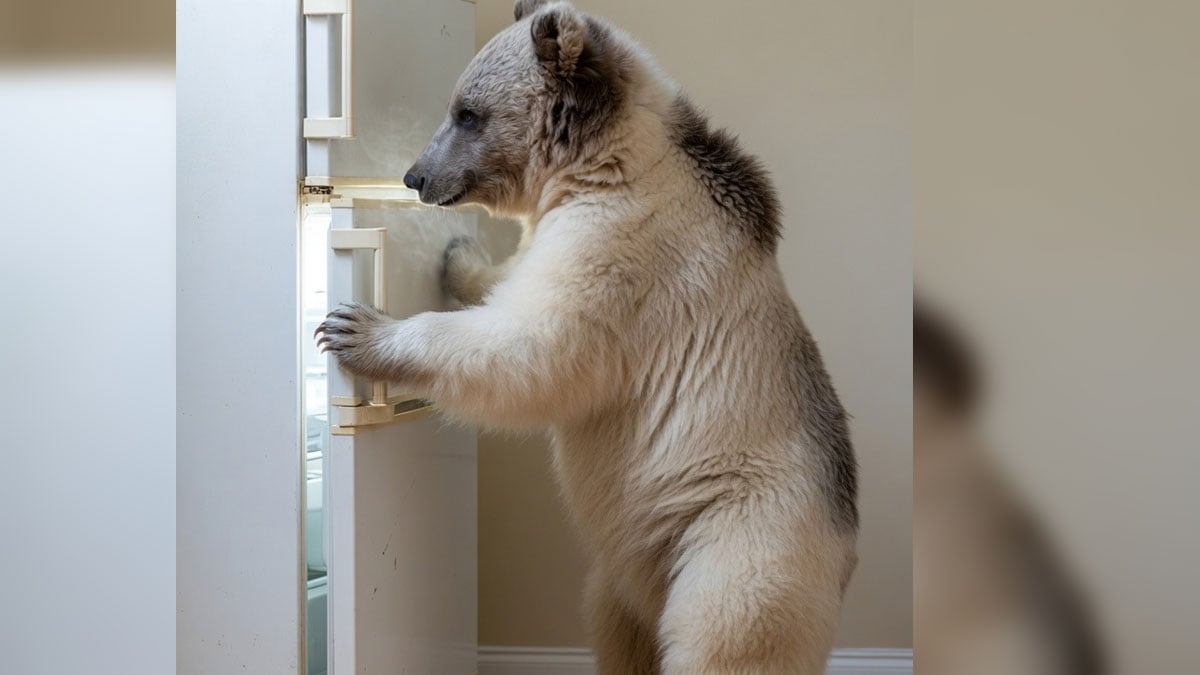 Japan family finds bear opening fridge in kitchen