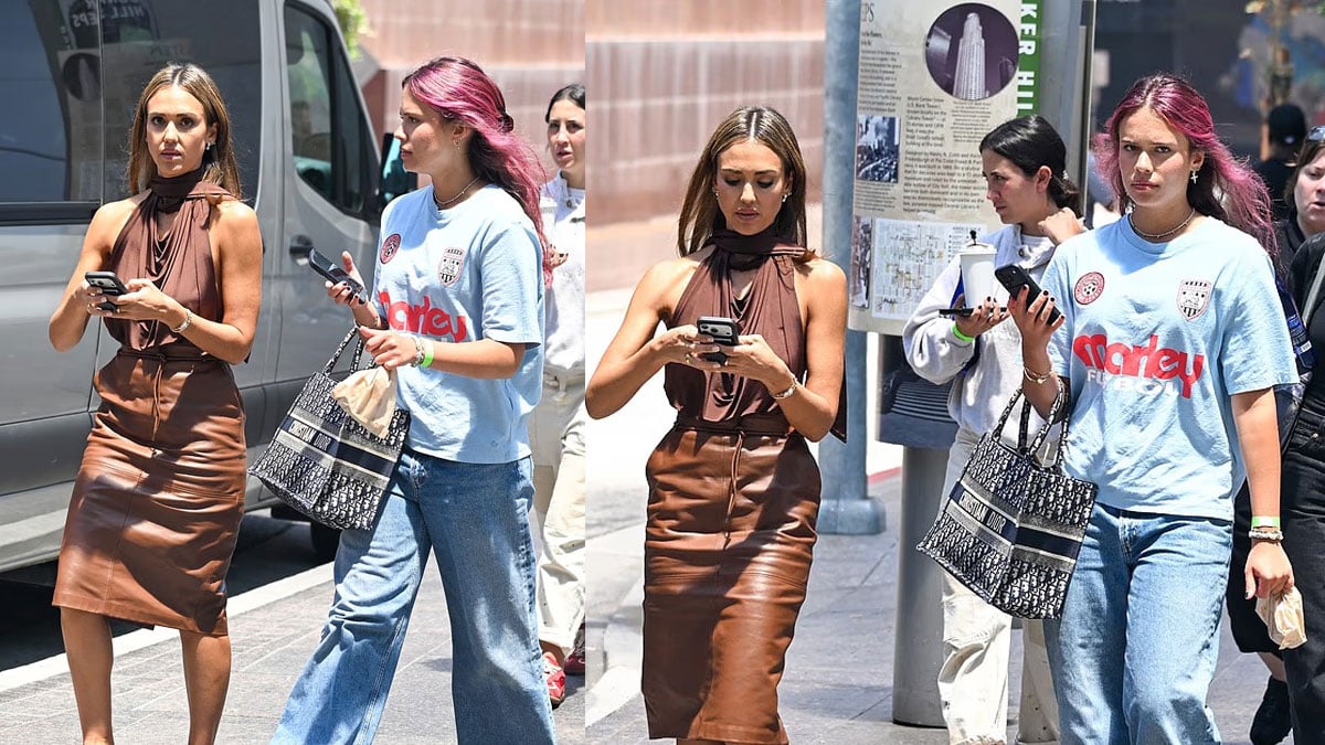 Jessica Alba spotted with lookalike daughter Honor on ‘13 Going on 30’ set