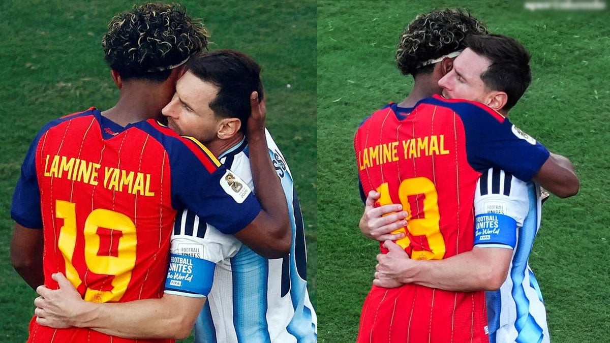 Lamine Yamal comforts Messi with tight hug after World Cup final defeat