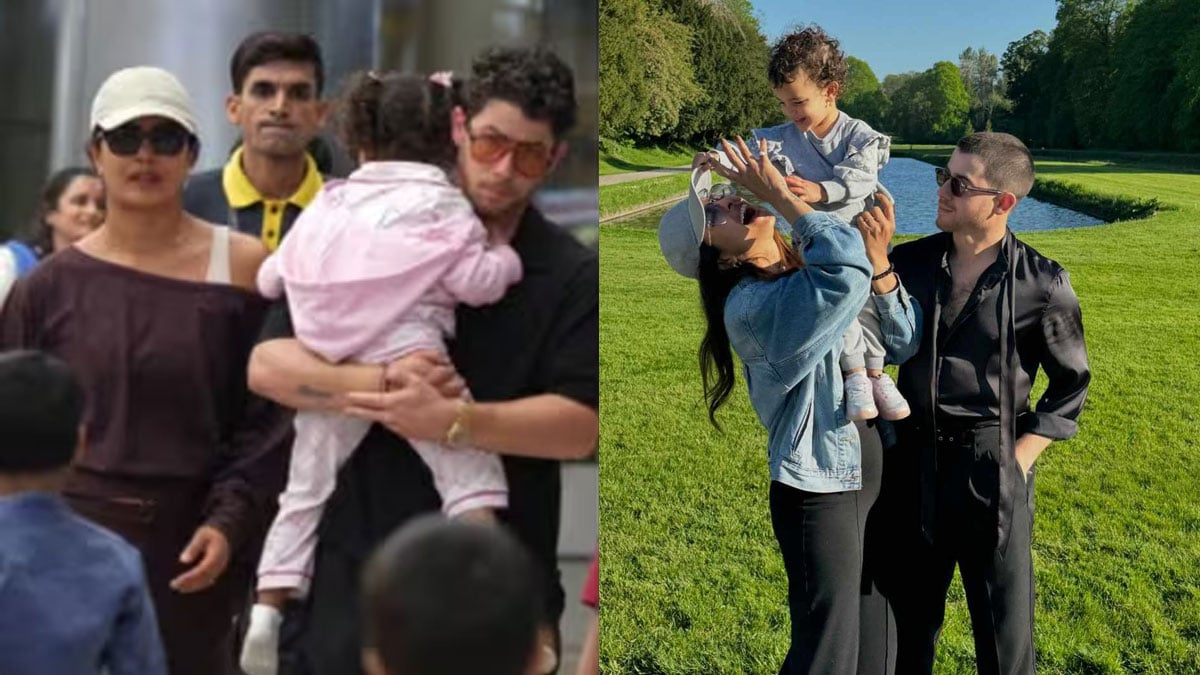 Nick Jonas, Priyanka Chopra return to India with daughter Malti