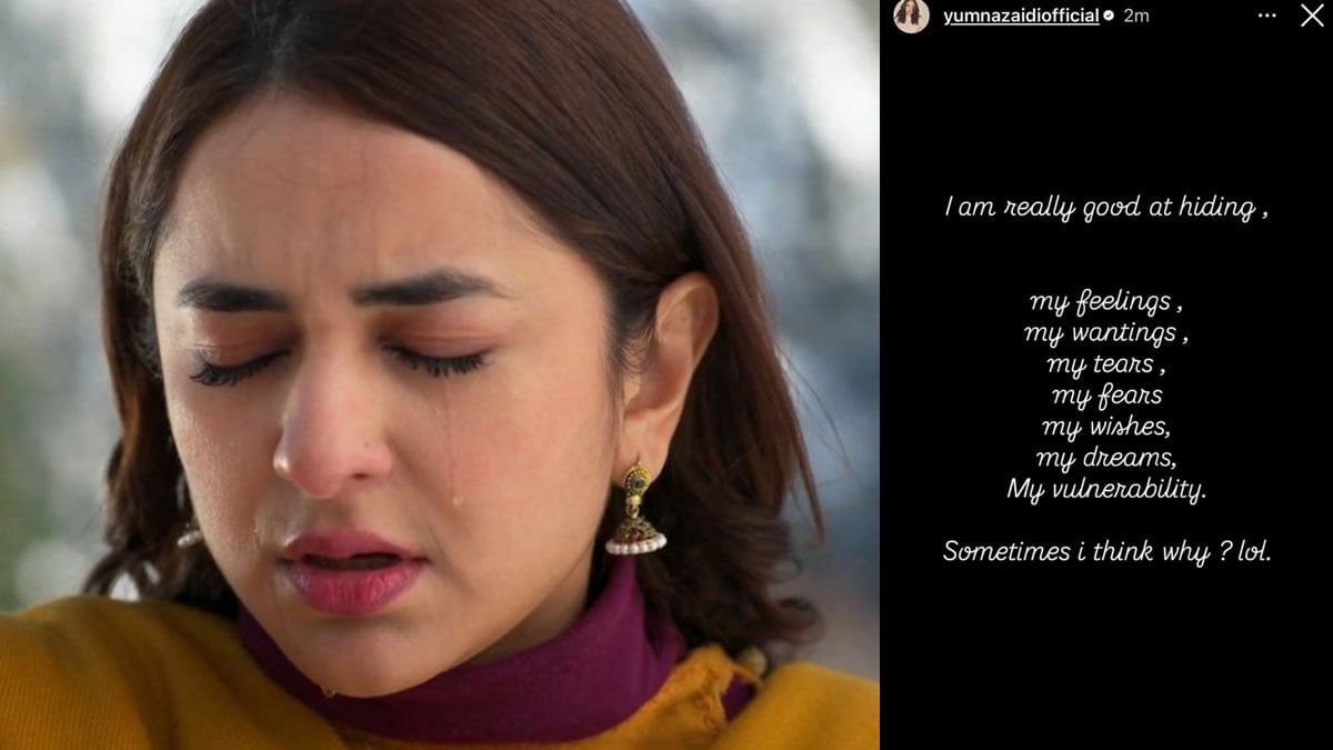 Yumna Zaidi hints at inner struggles in cryptic note about vulnerability