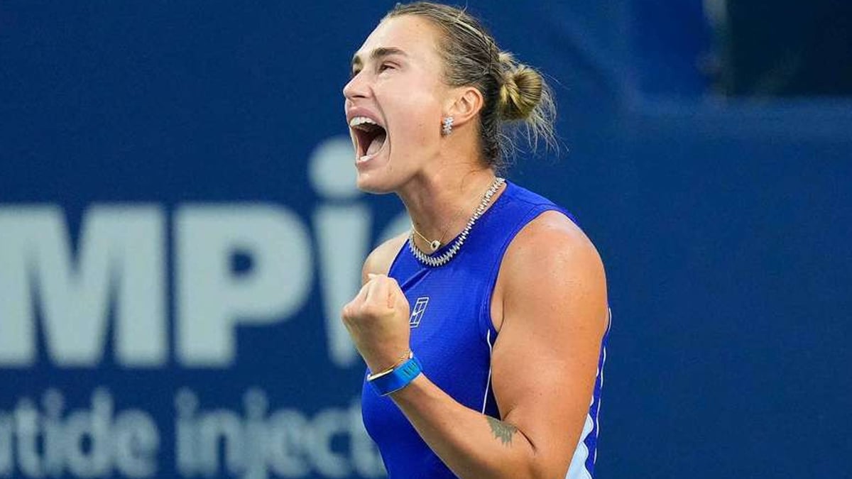 Sabalenka squeezes out win on sixth match point in Cincinnati