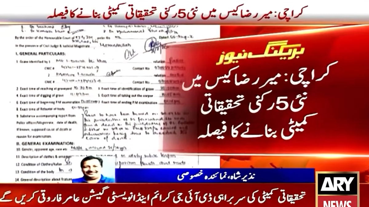 Mir Raza Ali: New probe team to be formed in the case