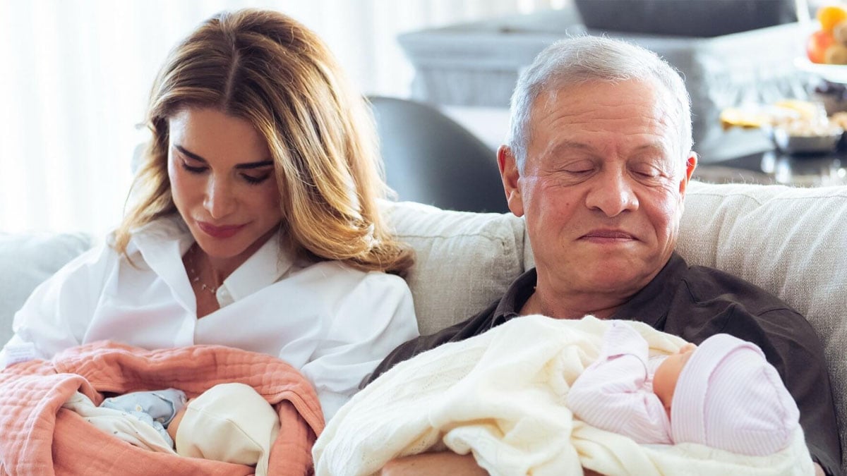 Queen Rania shares sweet first photos of twin granddaughters