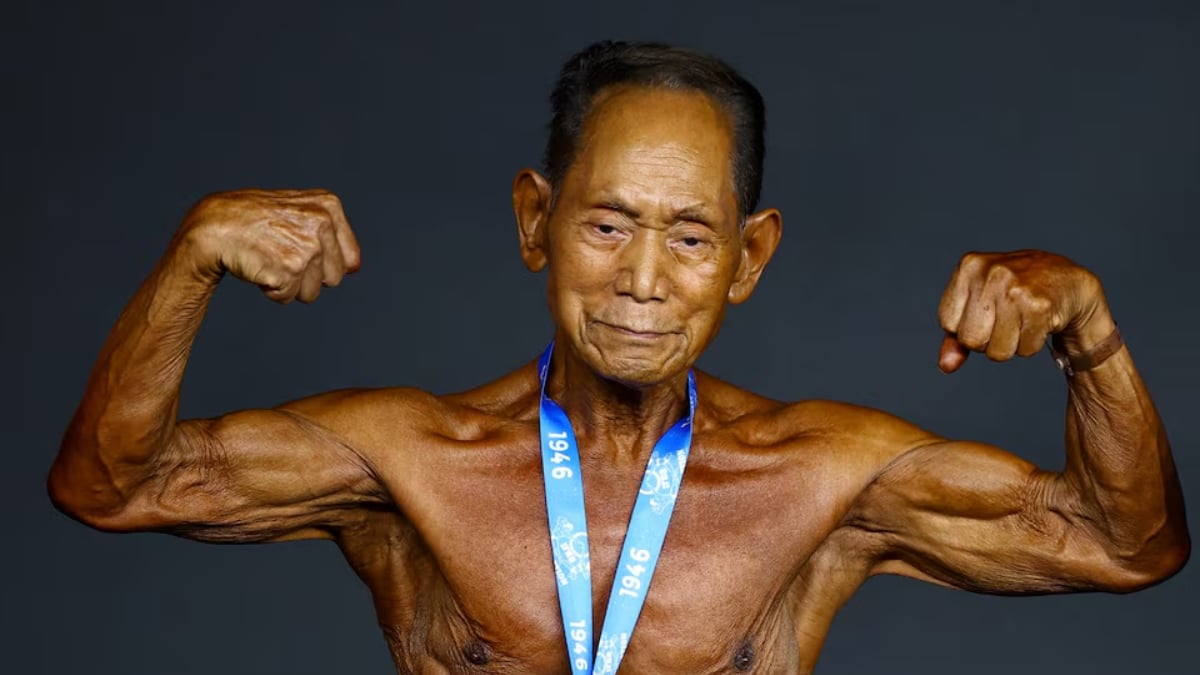 90-year-old Japanese bodybuilder defies age with impressive performance in Spain